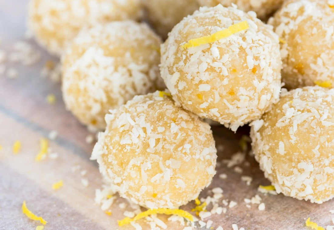 Baobab Vegan Raw Lemon Bites with Coconut flakes