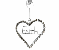 Heart of Hope Handmade Job’s Tears Ornament – Organic Seeds, Eco-Friendly African Gift