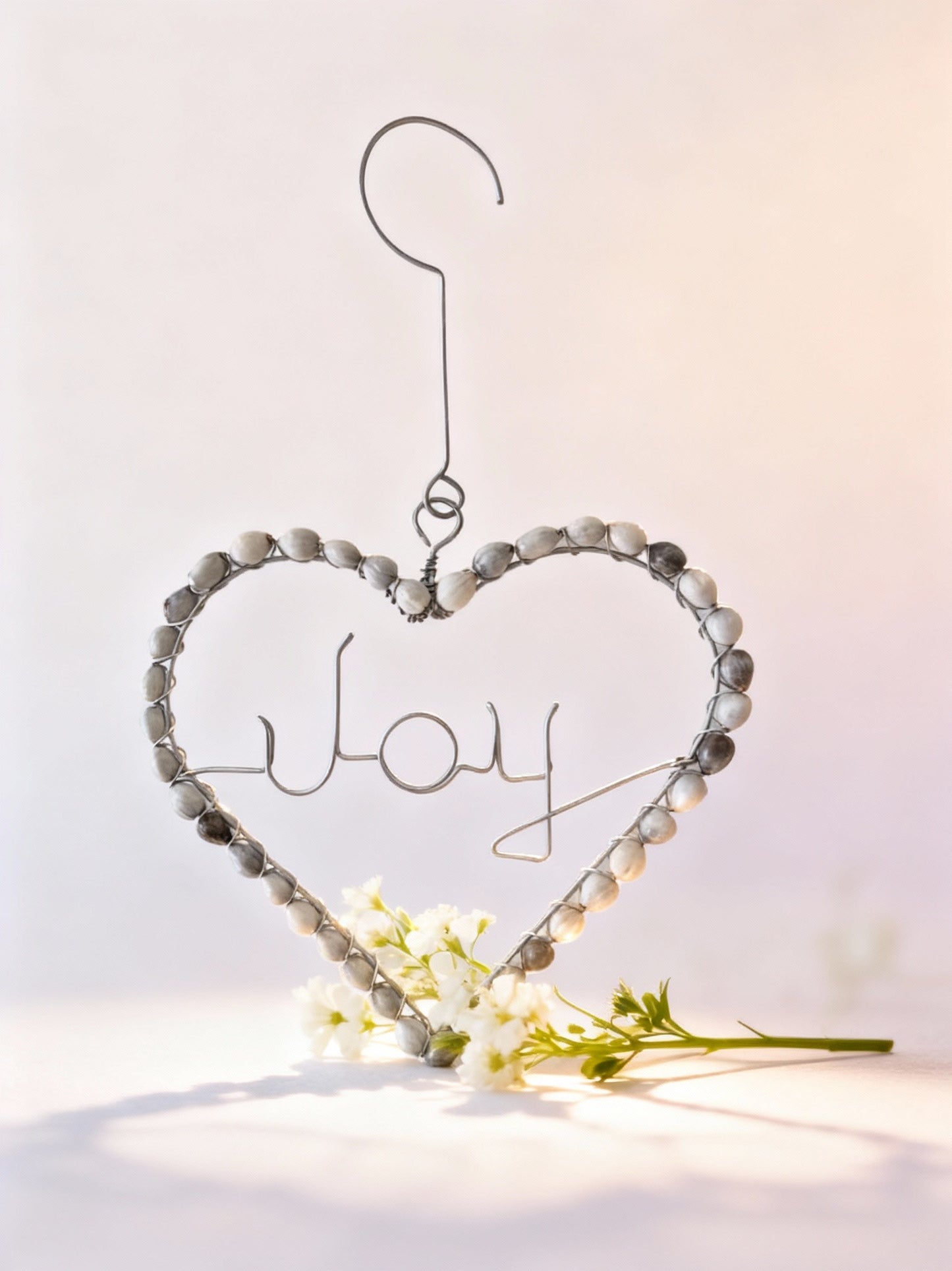 Heart of Hope Handmade Job’s Tears Ornament – Organic Seeds, Eco-Friendly African Gift