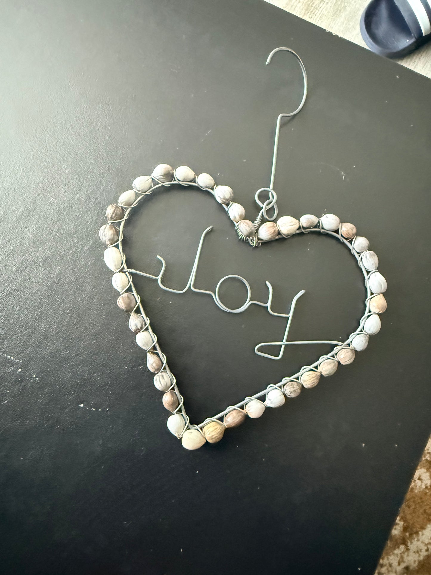 Heart of Hope Handmade Job’s Tears Ornament – Organic Seeds, Eco-Friendly African Gift