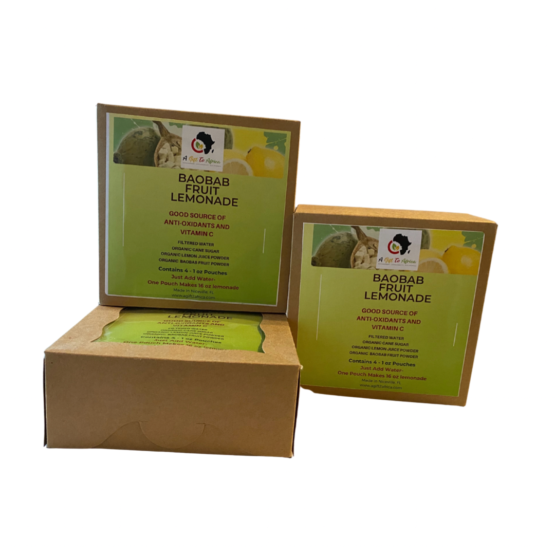 Baobab Fruit Lemonade Powder Mix - 4-1oz Pack Box
