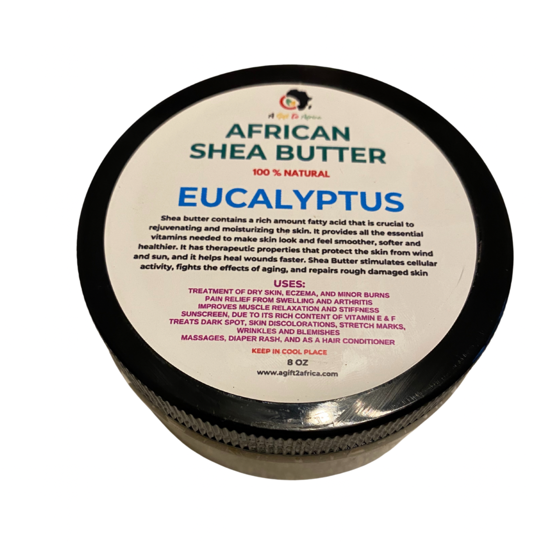 100% all natural African Shea Butter - Vanilla, Papaya and Eucalyptus