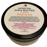 100% all natural African Shea Butter - Vanilla, Papaya and Eucalyptus